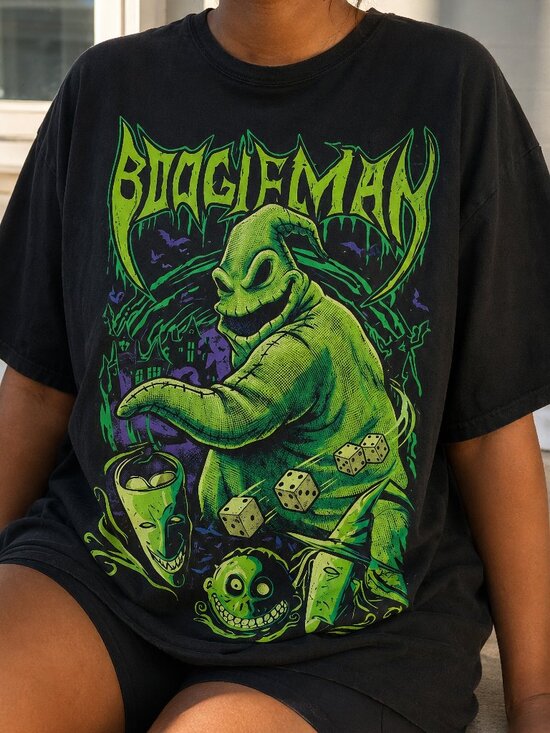 Comfort Colors Tops - Comfort Colors Oogie Boogie Nightmare Before Christmas Shirt